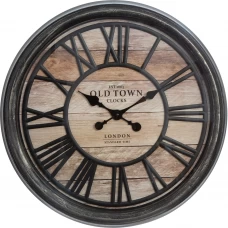 Часы настенные Atmosphera Old town круглые пластик цвет коричневый ø50 см
