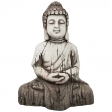 Фигура садовая Будда молится искусственный камень 33x23 см