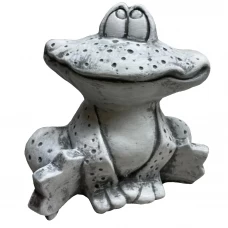 Фигура садовая Лягушка улыбака камень искусственный камень 30x30 см