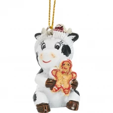 Елочная игрушка Erich Krause Decor Новогодняя коровка 4.5 см