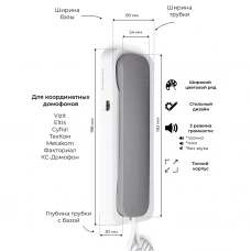 Трубка домофона Unifon Smart U цвет серо-белый