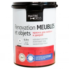 Краска для мебели Maitre Deco Renovation 0.9 л цвет белый Краска для мебели Maitre Deco Renovation 0.9 л цвет белый