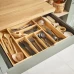 Лоток для столовых приборов 8 отсеков 33-57x46x6.5 см бамбук цвет бежевый