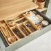 Лоток для столовых приборов 8 отсеков 33-57x46x6.5 см бамбук цвет бежевый