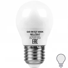 Лампа светодиодная Bellight Е27 шар 5 Вт 430 Лм нейтральный белый свет