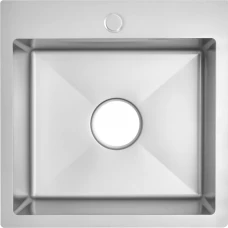 Мойка врезная Vidage VS4444 квадратная 44x44x20 см со смесителем VS2861 нержавеющая сталь цвет серый Мойка врезная Vidage VS4444 квадратная 44x44x20 см со смесителем VS2861 нержавеющая сталь цвет серый
