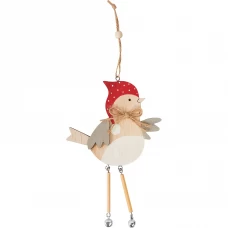 Елочная игрушка Erich Krause Decor Птица ножки бубенчики 20 см