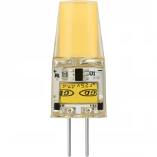Лампа светодиодная Gauss G4 12 В 2.5 Вт капсула прозрачная 200 лм, теплый белый свет