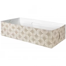 Коробка для хранения Ливистона 03 30x15.5x8 см полипропилен коричнево-белый