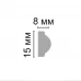 Молдинг настенный полистирол ударопрочный платина 8x15x2000 мм