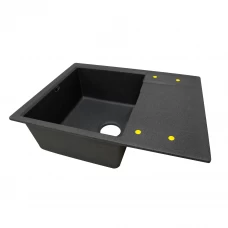 Мойка врезная Delinia LM4 прямоугольная 65x20x51 см кварц цвет черный Мойка врезная Delinia LM4 прямоугольная 65x20x51 см кварц цвет черный