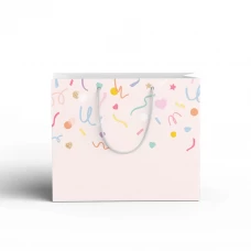 Пакет подарочный 20x15 см цвет нежно-розовый