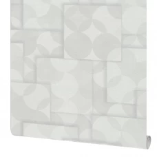 Обои бумажные Московская обойная фабрика Квадро светло-серые 0.53 м 6356-5