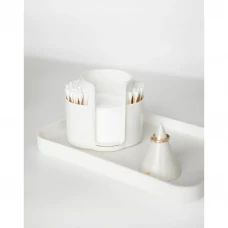 Контейнер для ватных дисков и палочек Zoy цвет слоновая кость Контейнер для ватных дисков и палочек Zoy цвет слоновая кость