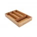 Лоток для столовых приборов 4 отсека Delinia 44.6x29.4x6.4 см бамбук цвет бежевый