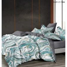 Комплект постельного белья Amore Mio Малахит евро сатин разноцветный Комплект постельного белья Amore Mio Малахит евро сатин разноцветный