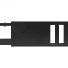 Наконечник Квадро металл цвет черный 4 см 2 шт.