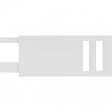 Наконечник Квадро металл цвет белый 4 см 2 шт.