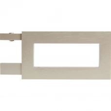 Наконечник Квадро Симпл металл цвет сатин 4 см 2 шт.