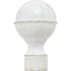 Наконечник Шар большой алюминий цвет белый классик 20 см