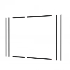 Комплект профилей и фурнитуры для душевой ширмы Sensea Easy 120х80 см цвет черный Комплект профилей и фурнитуры для душевой ширмы Sensea Easy 120х80 см цвет черный