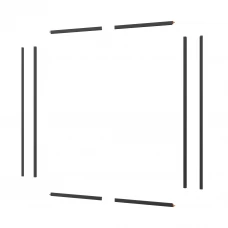 Комплект профилей и фурнитуры для душевой ширмы Sensea Easy 90х90 см цвет черный Комплект профилей и фурнитуры для душевой ширмы Sensea Easy 90х90 см цвет черный