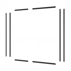 Комплект профилей и фурнитуры для душевой ширмы Sensea Easy 100х70 см цвет черный Комплект профилей и фурнитуры для душевой ширмы Sensea Easy 100х70 см цвет черный