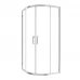 Комплект стекол для душевой ширмы Sensea Easy 1/4 круга 100x100 см прозрачное, цвет профиля на выбор Комплект стекол для душевой ширмы Sensea Easy 1/4 круга 100x100 см прозрачное, цвет профиля на выбор