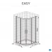 Комплект стекол для душевой ширмы Sensea Easy 1/4 круга 100x100 см прозрачное, цвет профиля на выбор Комплект стекол для душевой ширмы Sensea Easy 1/4 круга 100x100 см прозрачное, цвет профиля на выбор