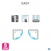 Комплект стекол для душевой ширмы Sensea Easy 1/4 круга 100x100 см прозрачное, цвет профиля на выбор Комплект стекол для душевой ширмы Sensea Easy 1/4 круга 100x100 см прозрачное, цвет профиля на выбор
