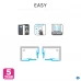 Комплект стекол для душевой ширмы Sensea Easy 120x80 см прозрачное стекло, цвет профиля на выбор Комплект стекол для душевой ширмы Sensea Easy 120x80 см прозрачное стекло, цвет профиля на выбор