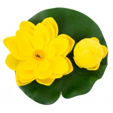 Цветок для водоема Ecotec Лотос с бутоном пластик желтый ø13 см