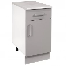 Шкаф напольный с ящиком Нарбус 40х85х60 см ЛДСП цвет серый