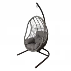 Кресло подвесное Greengard Комо до 120 кг серый с опорой Кресло подвесное Greengard Комо до 120 кг серый с опорой