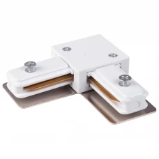 Коннектор L-образный пластиковый/металлический цвет белый Коннектор L-образный пластиковый/металлический цвет белый