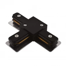 Коннектор T-образный пластиковый/металлический цвет черный