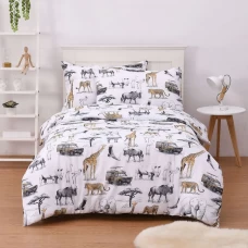 Комплект постельного белья Mona Liza Safari полутораспальный сатин серый