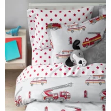 Комплект постельного белья Mona Liza Firefighter полутораспальный сатин белый