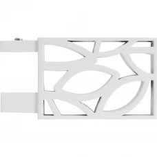 Наконечник Квадро Листья металл цвет белый 4 см 2 шт.