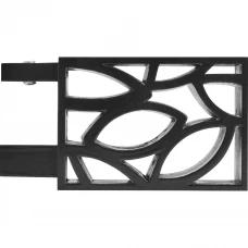 Наконечник Квадро Листья металл цвет черный 4 см 2 шт.