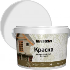 Краска для дерева Akvateks База А 2.5 л цвет белый