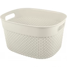 Корзинка для хранения Plast Team Oslo 26.6х22.1х15.1 см овальная цвет молочный
