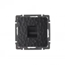 Компьютерная розетка встраиваемая Werkel Hammer RJ45 без заземления цвет черный