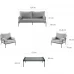 Набор садовой мебели Naterial Onyx алюминий/полиэстер/стекло серый: стол, диван и 2 кресла