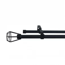 Карниз двухрядный Fabo 160-300 см металл цвет черный