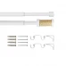 Карниз двухрядный Natus 120-210 см металл цвет белый