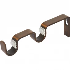 Держатель двухрядный простой металл цвет античная медь 2 см