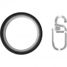 Кольцо с крючком металл цвет черный 20 см 10 шт.