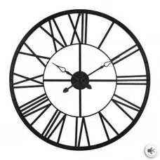 Часы настенные Atmosphera Vintage круглые металл цвет черный бесшумные ø96 см