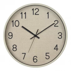 Часы настенные Troykatime Дизайнерские круглые пластик цвет бежевый бесшумные ø30 см